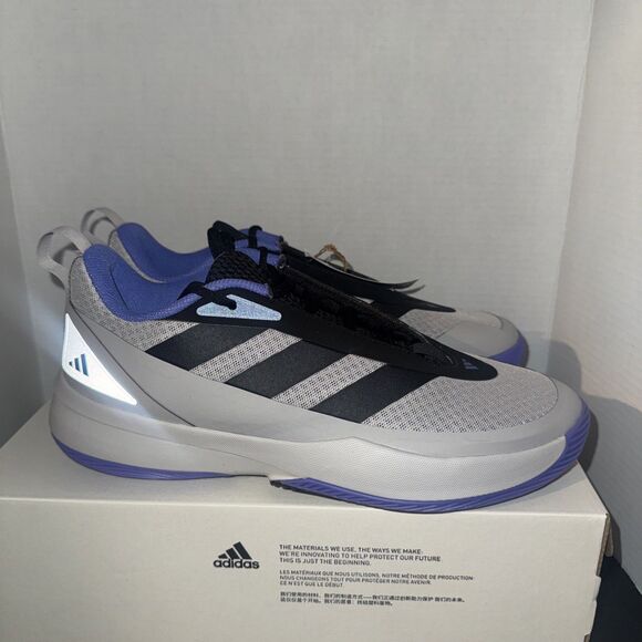 ADIDAS Basketball-New-Men\'s Grey Two/Black/Blue Subzone Shoes IH8559-Size 10.5 main image 6